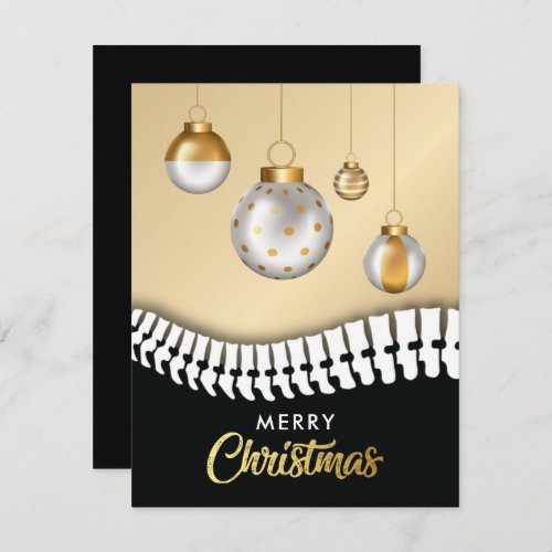 Black and Gold Merry Christmas Chiropractic Holiday Card