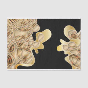 Black and Gold Metallic Luxurious Glam Abstract Tissue Paper