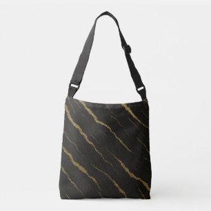 Black and Gold Minimalist  Crossbody Bag