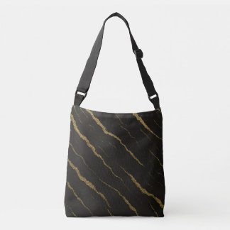 Black and Gold Minimalist  Crossbody Bag