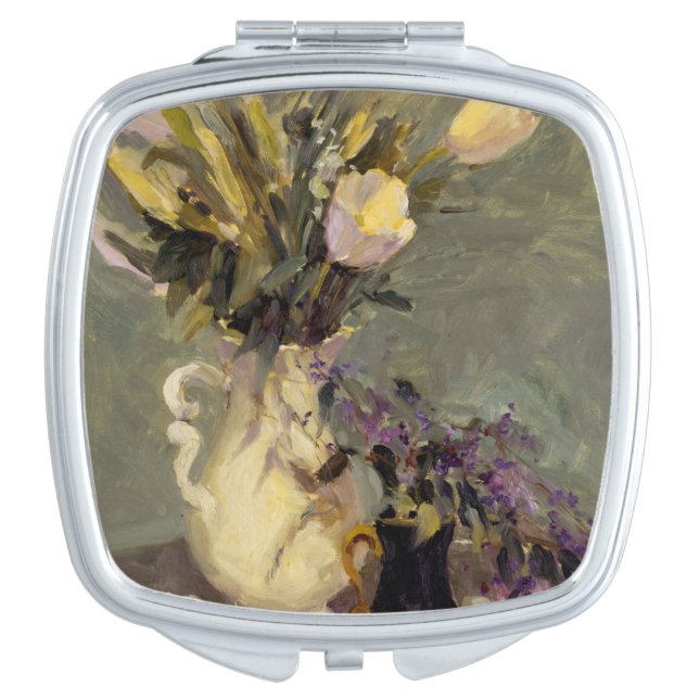 Black and Gold Mirror For Makeup (Front)