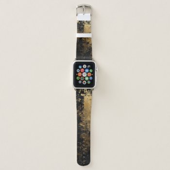 Black And Gold Modern Abstract Modern Apple Watch Band by TheShirtBox at Zazzle