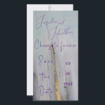 Black and Gold Modern Abstract Save the Date<br><div class="desc">Black and Gold Modern Abstract Wedding Save the Date Announcement Created by Inky_Art Available in different sizes, styles, font, font color Can change wording, name, address, date, font, font color, etc Be sure to add your information before purchasing Size: 8" x 4" Hip hip hooray, it's time to spread the...</div>