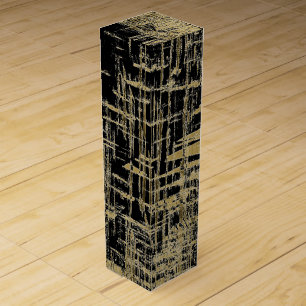 Black and Gold Modern Art Wine Box
