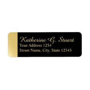 Black and Gold Modern Elegant Label