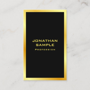 Black And Gold Modern Elegant Template Business Card