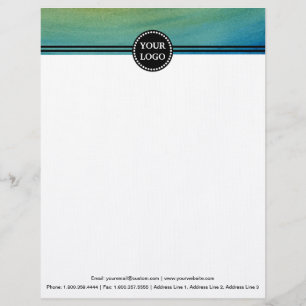Black and Gold Modern Stationary Custom Monogram Letterhead