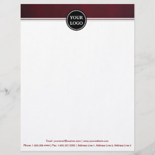 Black and Gold Modern Stationary Custom Monogram Letterhead