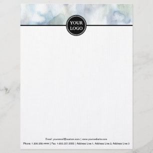 Black and Gold Modern Stationary Custom Monogram Letterhead