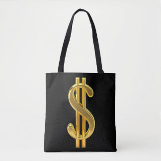 Black and Gold Money Bag