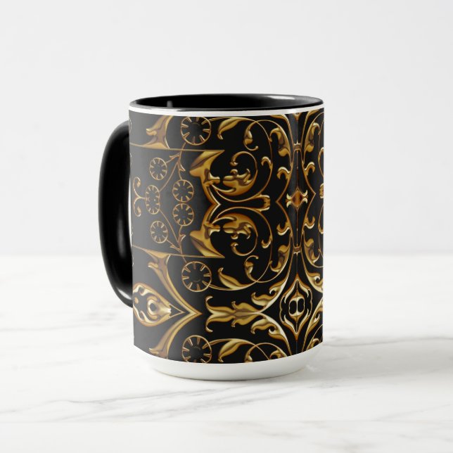 Black and Gold Mug (Front Left)