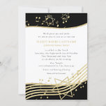 Black and Gold Music Bar Mitzvah Invitation<br><div class="desc">Give your Bar Mitzvah a musical theme,  customize with your own text and style.</div>