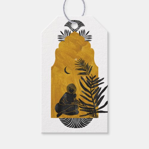 Black and Gold Mystical Cosmic Gift Tags