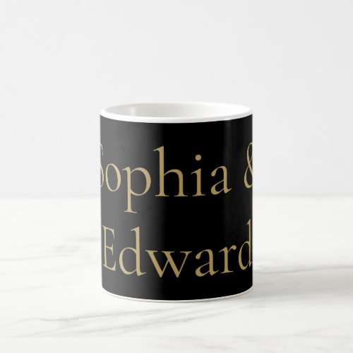 Black And Gold Names Coffee Mug