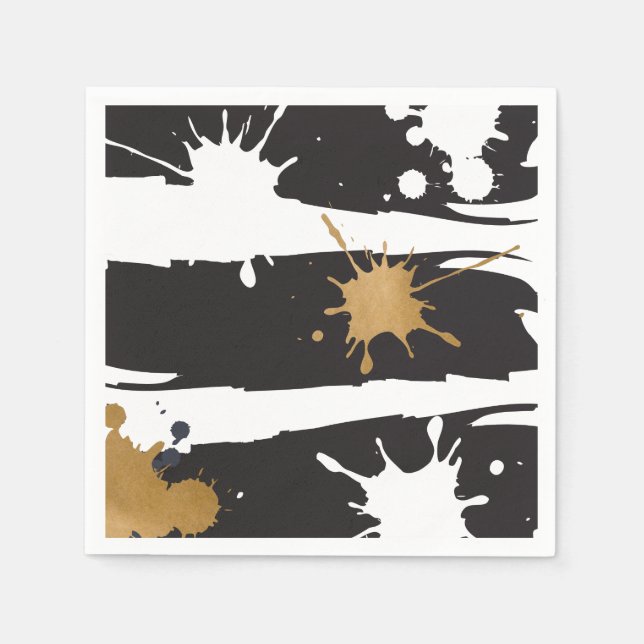 Black and Gold Napkins (Front)