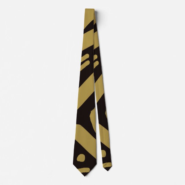 Black and Gold Neck Tie (Front)
