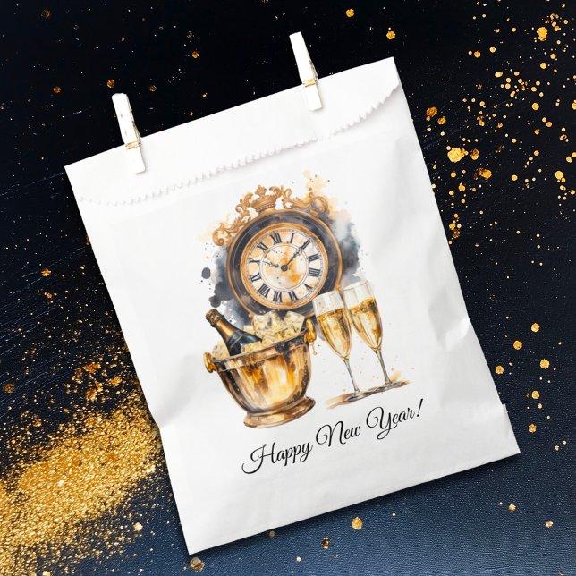 Black and Gold New Year’s Eve Favor Bag (Creator Uploaded)