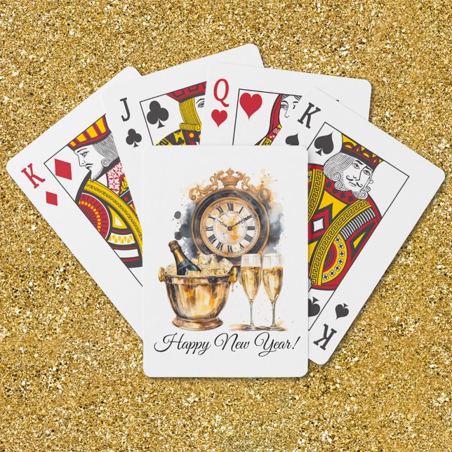 Black and Gold New Year’s Eve Poker Cards (Creator Uploaded)