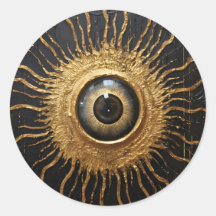 Black and Gold Occult Evil Eye