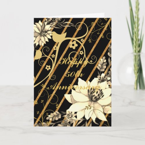 Black and Gold Ornate Personalized Card
