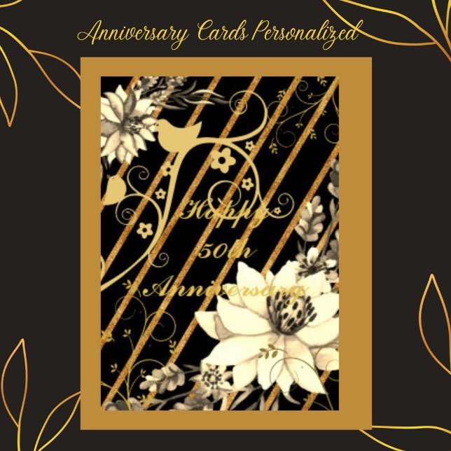 Black and Gold Ornate Personalized Card (Creator Uploaded)