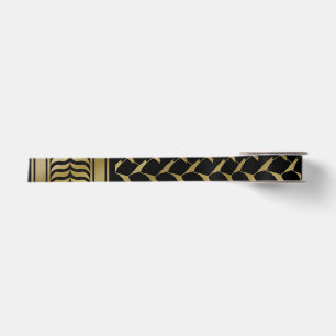 Black and Gold Palestinian Kuffiyeh Satin Ribbon