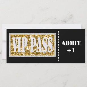 Black and Gold party VIP invitation