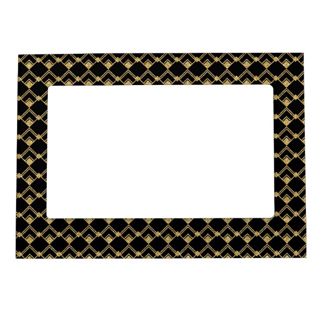 BLACK AND GOLD PATTERN MAGNETIC FRAME (Front)