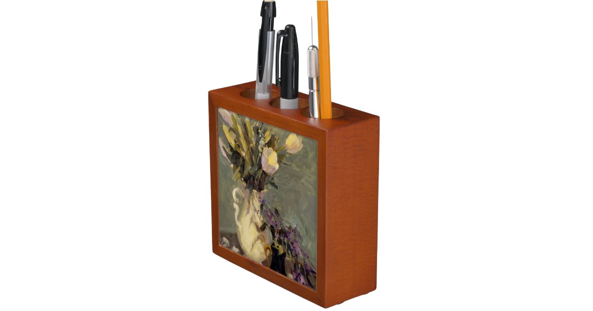 Black and Gold Pencil Holder Zazzle