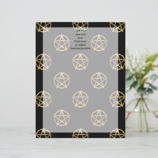 Black and gold pentagram (Standing Front)