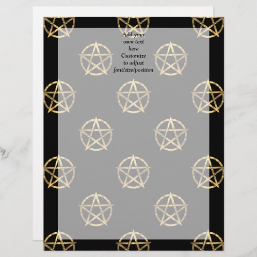 Black and gold pentagram (Front/Back)