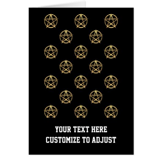 Black and gold pentagram cards (Front)