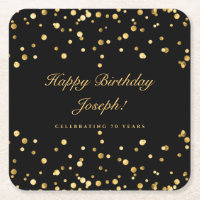 Black And Gold Personalized Birthday