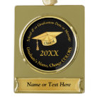 Black and Gold Personalized Graduation Ornaments