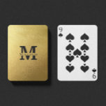 Black And Gold Personalized Monogram And Name Playing Cards at Zazzle