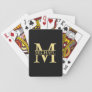 Black and Gold Personalized Monogram and Name Playing Cards
