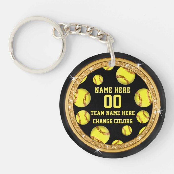 Double-Sided Personalized Softball Bag Tag Made of Hard Plastic Add Player Name and Number