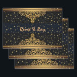 Black and Gold Personalized Wrapping Paper<br><div class="desc">Make your gifts pop with this cute black and gold wrapping paper filled with stars. Perfect for wrapping wedding gifts,  birthday gifts,  anniversary gifts,  and any other gift for friends and loved ones.</div>