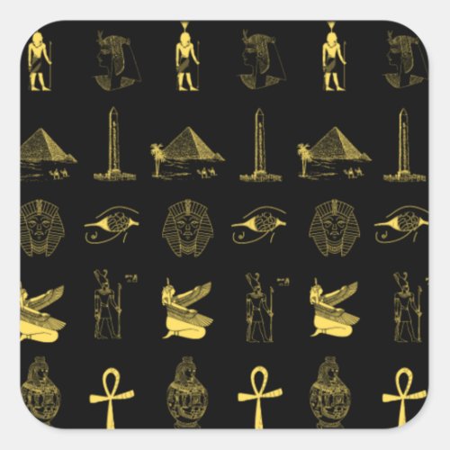 Black and gold Pharaonic Stickers
