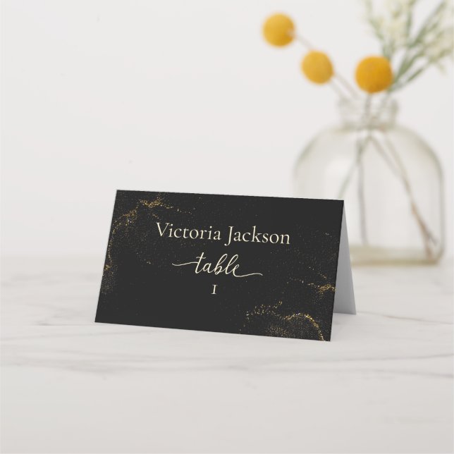 Black and Gold Place Card (Front)