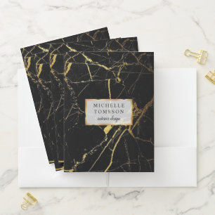 Black and Gold Pocket Folder