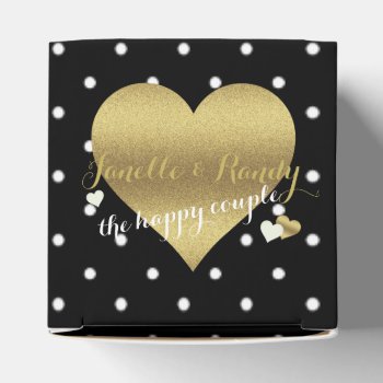 Black And Gold Polka Dots Party Favor Boxes by Ohhhhilovethat at Zazzle