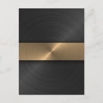 Black And Gold Postcard by unique_cases at Zazzle