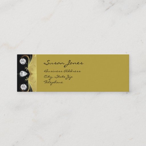 Customizable Black and Gold Profile Cards Business Card