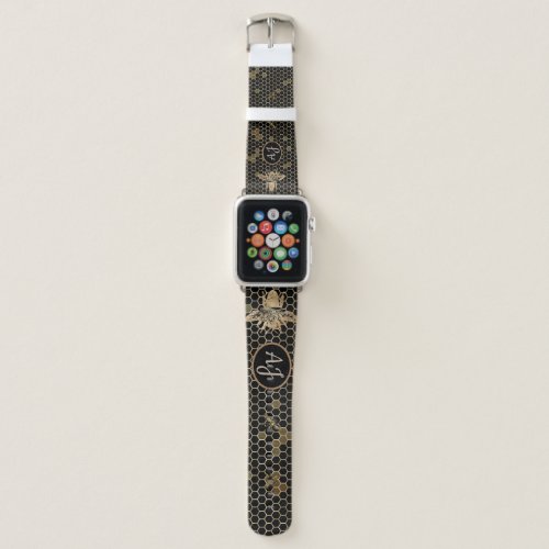 Black and Gold Queen Bee  Apple Watch Band