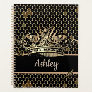 Black and Gold Queen Bee  Planner