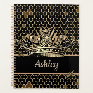Black and Gold Queen Bee  Planner