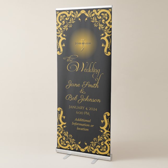 Black and Gold  Retractable Banner (3/4)