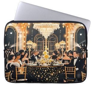 Black and gold, Rich luxury, Moulin rouge style Laptop Sleeve
