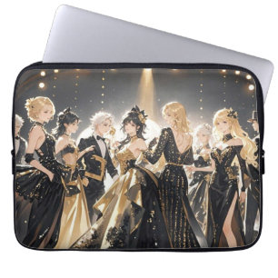 Black and gold, Rich luxury, Moulin rouge style Laptop Sleeve
